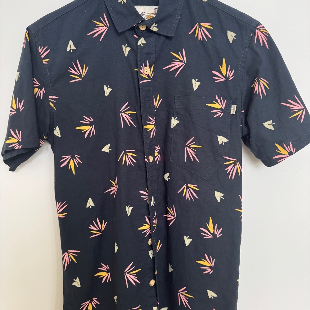 Roberta Oaks Black Casual Button Down Shirt
